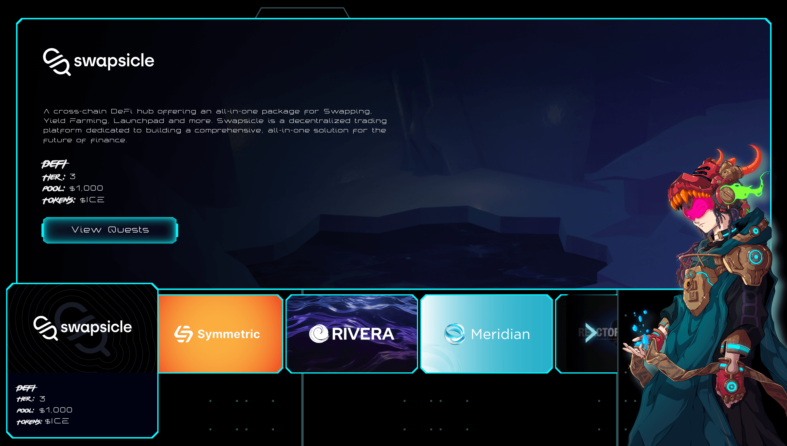 Partner detail view (Swapsicle example)