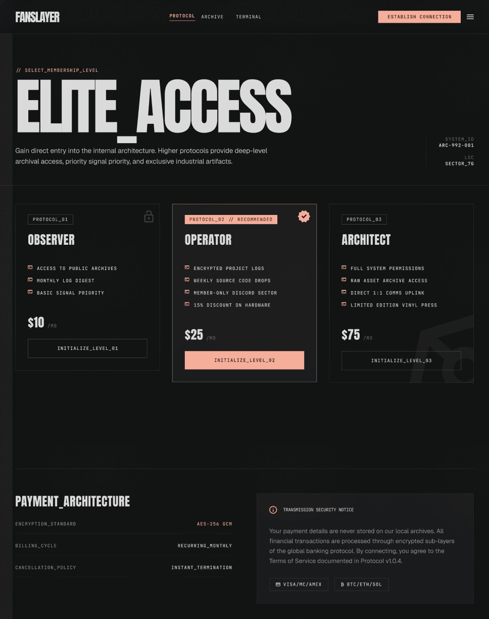Fanslayer fan access portal with perks and pass controls